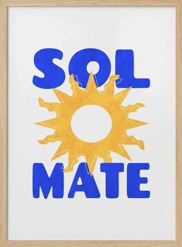 Sol Mate Sun Graphic | Poster - Wood Frame Interior