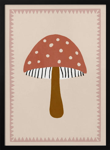 Cute Toadstool | Poster - Black Metal Frame Interior