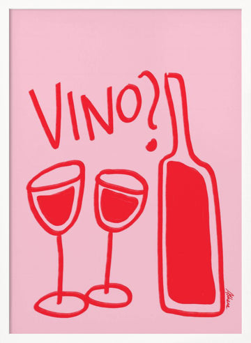 Vino? | Poster - White Frame Interior