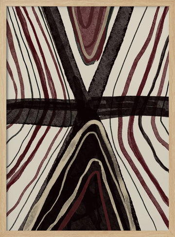Intersecting Organic Forms | Poster - Wood Frame Interior