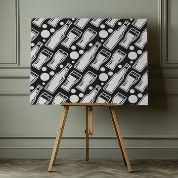 Beer Bottle Glass Pattern | Canvas - Room Interior 1