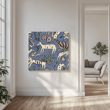 Whimsical Forest Deer | Canvas - Room Interior 1