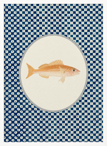 Japanese Fish Pattern | Poster - White Frame Interior