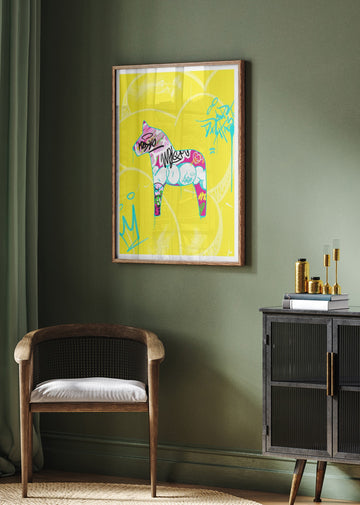 Graffiti Dala Horse | Poster - Room Interior 2