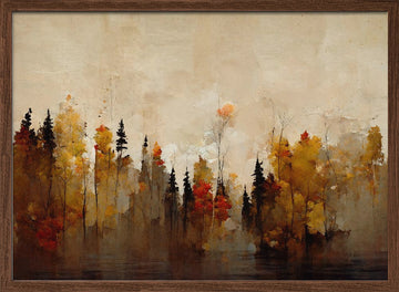Whispering Trees | Poster - Walnut Frame Interior