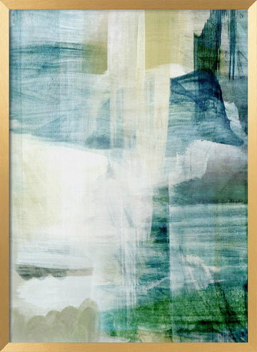 Serene Abstract Flow | Poster - Gold Frame Interior