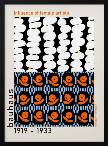 Bauhaus Graphic Patterns | Poster - Black Metal Frame Interior