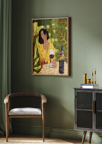 Pensive Woman Outdoors | Poster - Room Interior 2