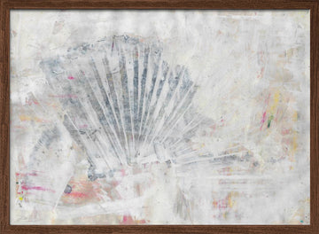 Faded Fan Abstract | Poster - Walnut Frame Interior