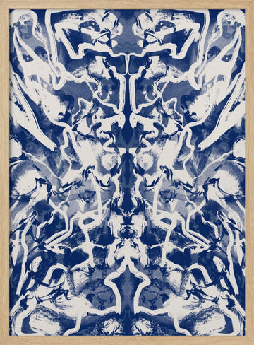 Abstract Fluid Symmetry | Poster - Wood Frame Interior