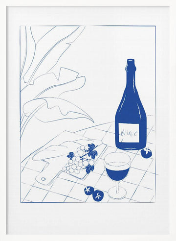 Winestilllife | Poster - White Frame Interior