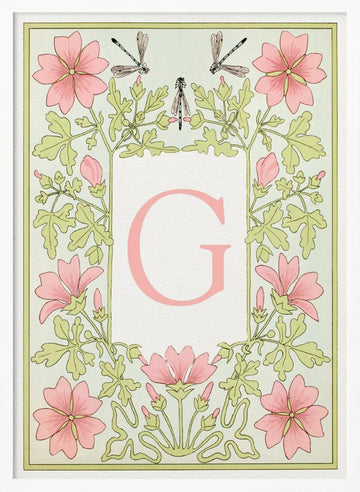 Elegant Pink Floral G | Poster - White Frame Interior