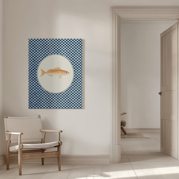 Japanese Fish Pattern | Canvas - Room Interior 1