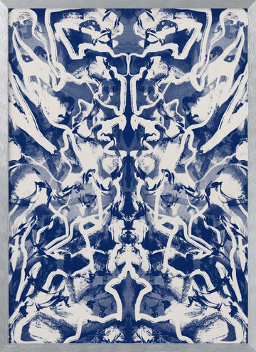 Abstract Fluid Symmetry | Poster - Silver Frame Interior