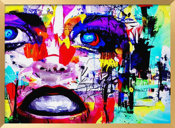 Vibrant Urban Portrait | Poster - Gold Frame Interior