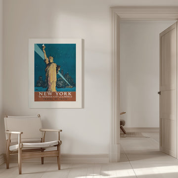New York, the Wonder City of the World Travel By Train (1927) Poster By Adolph Treidler | Canvas - Room Interior 1