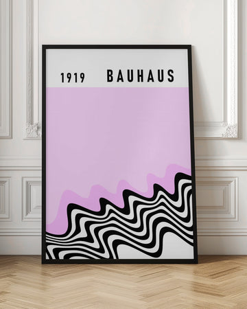 1919 Bauhaus Pink Waves | Poster - Room Interior 1
