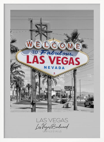Fabulous Las Vegas Welcome | Poster - White Frame Interior