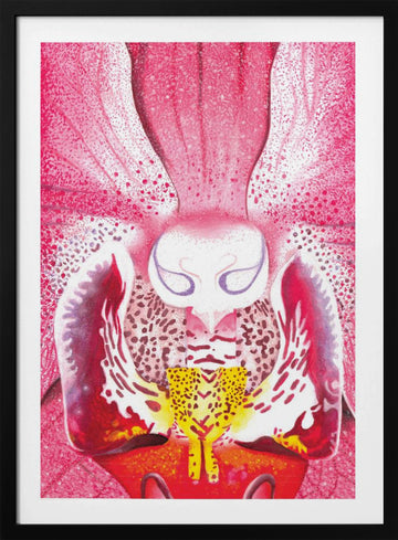 Vibrant Orchid Bloom | Poster - Black Metal Frame Interior