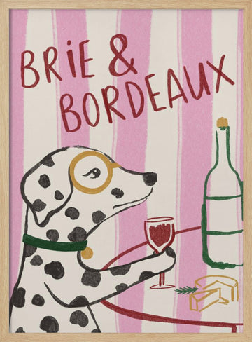Brie & Bordeaux | Poster - Wood Frame Interior