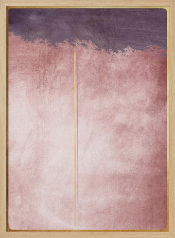 Blush Purple Gold Stripe | Poster - Wood Frame Interior