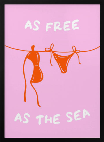 Free As The Sea | Poster - Black Metal Frame Interior