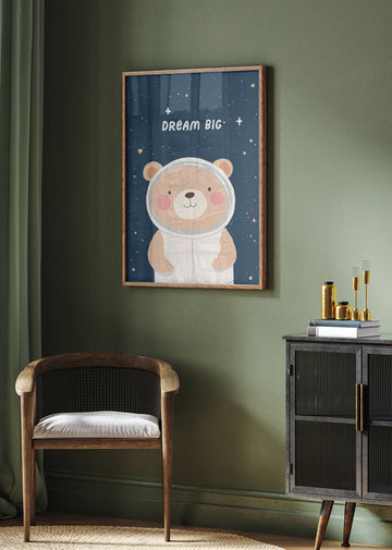 Space Explorer Bear | Poster - Room Interior 2