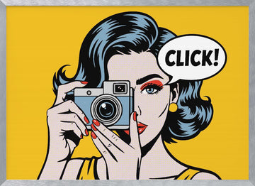 Pop Art Photographer | Poster - Silver Frame Interior