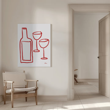 Red Wine | Canvas - Room Interior 1