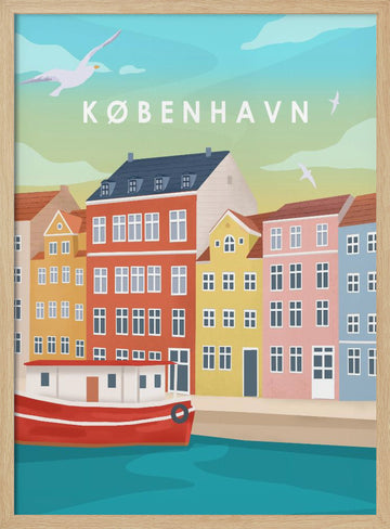 Copenhagen | Poster - Wood Frame Interior