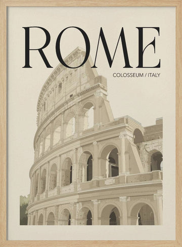 Ancient Rome Colosseum | Poster - Wood Frame Interior