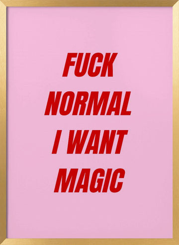 Pink Magic Statement | Poster - Gold Frame Interior