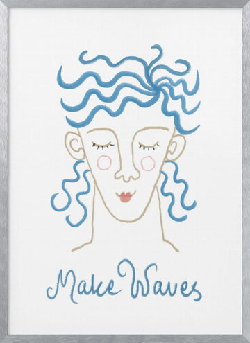 Make Waves Dreamer | Poster - Silver Frame Interior