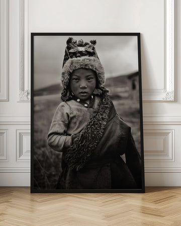 Watchful Child in Fur | Poster - Room Interior 1