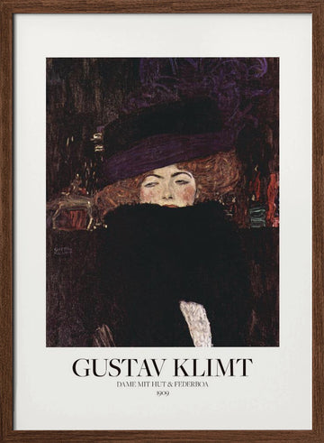 Dame Mit Hut Und Federboa (1909)  Poster | Poster - Walnut Frame Interior