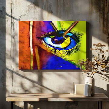 Vibrant Abstract Eye | Canvas - Room Interior 2