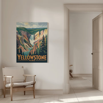 Yellowstone Canyon Falls | Canvas - Room Interior 1