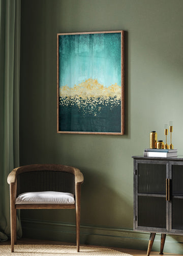 Golden Sea Glimmer | Poster - Room Interior 2