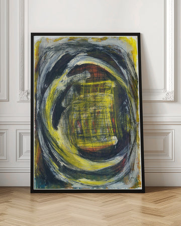 Energetic Yellow Vortex | Poster - Room Interior 1