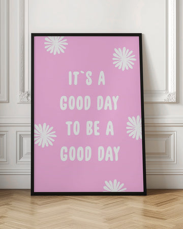 Pink Happy Quote | Poster - Room Interior 1