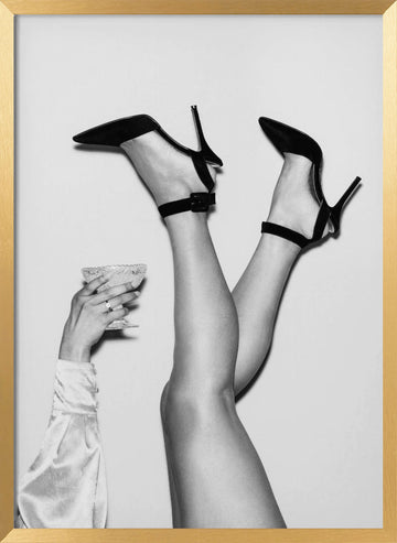 Chic Celebration Toast | Poster - Gold Frame Interior