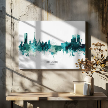 Halmstad Sweden Skyline | Canvas - Room Interior 2