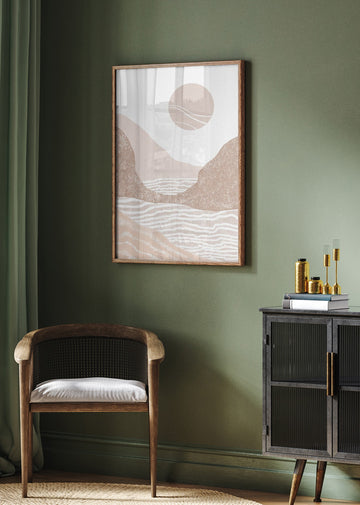 Boho Mountain Sun | Poster - Room Interior 2