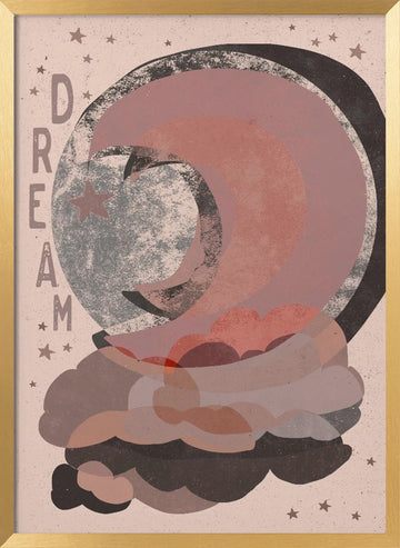 Starry Dreamscape | Poster - Gold Frame Interior