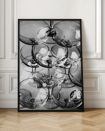 Stacked Champagne Glasses | Poster - Room Interior 1