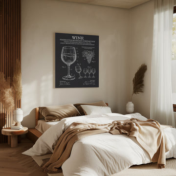 Vintage Wine Patent Drawing | Canvas - Room Interior 2