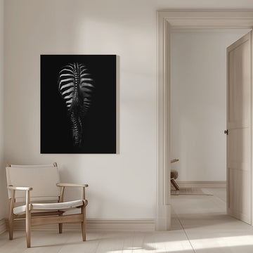Dark Zebra Stripes | Canvas - Room Interior 1