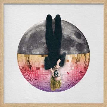 Upside Down Cosmic Disco | Poster - Wood Frame Interior