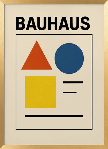 Bauhaus Geometric Shapes | Poster - Gold Frame Interior