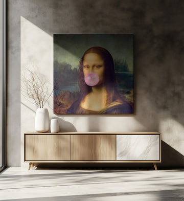 Mona Lisa Bubble Gum | Canvas - Room Interior 2